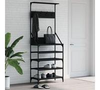 vidaXL Porte-vêtements et rangement - Noir