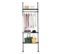 Porte-vêtements KLS07 - Sch SoBuy - Système de Penderie avec 1 Barre - Noir