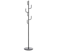 Porte-Vêtements Moderne Rangement Manteaux en Acier Noir Flagler
