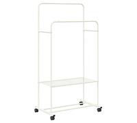 Porte-vêtements moderne - vidaXL - Blanc - 53x80x156 cm - Finition métallique - Étagères en fil