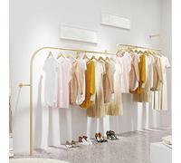 Porte-vêtements mural robuste en métal - Présentoir à vêtements polyvalent avec barre de suspension de 400 cm pour vêtements et chaussures, organiseur de placard durable, solution de rangement peu