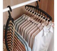 Porte-vêtements pliable 11 fentes, système de rangement de garde-robe portable multifonctionnel en plastique antidérapant, capacité de rangement fermée de 3,2 pieds cubes - léger (1/2 pièces), chambre