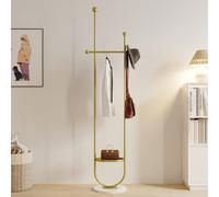 Porte-vêtements suspendu pour chambre à coucher, support de rangement des vêtements moderne et minimaliste pour le salon, style nordique de luxe Plaque de ceinture en forme de U doréeFer