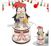 Porte-vin de Noël, casier à vin en bois - Porte-boissons créatif pour | décoration de Noël - Rangement de bouteille de boisson réutilisable, étagère de rangement décorative pour boissons pour banqu