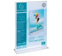 Porte-visuel droit vertical A4 - Cristal