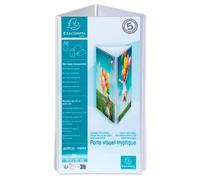 Porte-visuel exacompta triptyque acrylique dl vertical coloris cristal