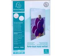 Porte-visuel mural Exacompta Réf. 84858HD A4 Cristal - Carton de 10