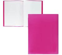 Porte Vue A4 avec 20 Pochettes Transparentes, Porte Documents en 100% Recyclable, Protege Document Rose A4