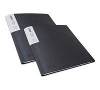 Porte-vues - 200 vues - 100 pochettes - A4 - Noir - Lot de 2 - Rapesco
