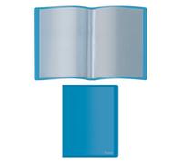 Porte-vues A4 DOHE 40 pochettes 80 µm - couverture souple PP translucide bleu