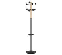 Unilux Portemanteau Accueil modèle bois – Noir/Hêtre