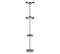 Unilux Portemanteau Advantage Acier/Polypropylène Gris métal/Noir 180 cm