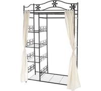 Mendler Portemanteau Genf étagère métallique 172x100x43cm avec Rideau