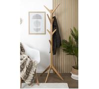 HOME DECO FACTORY - Porte-manteau Arbre en bambou - 8 patères - 178 cm - Beige