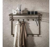 Portemanteau industriel en métal BRONZO haut 12 crochets étagère