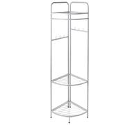 Portemanteau Moderne Glamour en Acier avec Étagères 160 cm Argenté Lawton