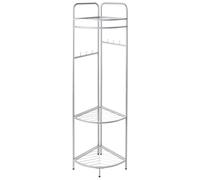 Portemanteau Moderne Glamour en Acier avec Étagères 160 cm Argenté Lawton