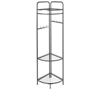 Portemanteau Moderne Glamour en Acier avec Étagères 160 cm Noir Lawton