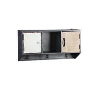 Portemanteau Mural avec Etagère Murale 2 Portes 1 Niche - STAHL -