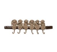 Portemanteau mural singes de la sagesse 59cm Kare Design
