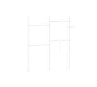 portemanteau sur pied télescopique blanc 92x17x240cm fonctionnel kls03-ii-w