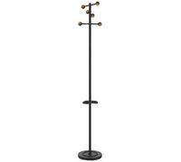 Portemanteau WELCOME WOOD, 6 crochets, noir