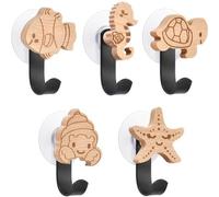 Portemanteaux en bois en forme de zèbre pour enfants, crochets muraux autocollants en forme d'animaux, portemanteaux en bois, crochets à vêtements, supports muraux, crochets de porte, boutons de meubl