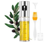 PORTENTUM Pulvérisateur d'huile Premium pour cuisine et friteuse d'air 100 ml Spray Cuisine Anti-goutte, Huile en verre avec distributeur, Accessoires Friteuse sans huile