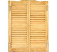 Portes battantes de café 91,4 x 106,7 cm Sommet arqué Bois de pin avec charnières Bûche