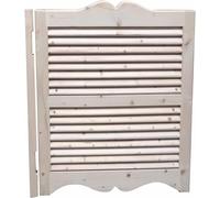 Portes battantes de café en bois, porte battante non peinte pour porte de cuisine non peinte pour porte de cuisine, porte de couloir, bar, restaurant, café (L85 x H90 cm (33 1/2" x 35 3/8"))