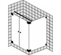 Portes battantes sur mesure SPRINZ Omega avec panneau latéral, dimensions jusqu'à : 1000x1000x2000mm, O19.6SO, Cabines de douche: Ferrures : surface spéciale, type de verre : cristal clair avec SpriCl