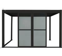 Portes coulissantes EVORA Graphite Pour Côté 4 m - 3,7 x 2,3 Aluminium traité époxy Hespéride
