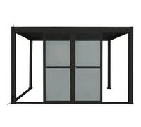 Portes coulissantes pour pergola Evora côté 4 m Graphite - Hespéride