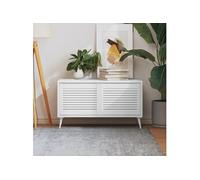 VidaXL Portes Armoire à Persiennes 2pcs Blanc 39.5x49.4cm