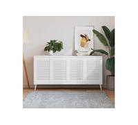 Portes d armoire à persiennes 4pcs blanc 61,5x39,4cm pin massif