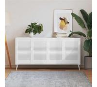 Portes d armoire à persiennes 4pcs blanc 61,5x39,4cm pin massif Blanc G