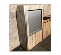 Portes d'armoire pliantes, porte de placard enroulable pour placard de cuisine, buffet extensible flexible pour épices et fournitures pour animaux domestiques, 36 x 28 cm