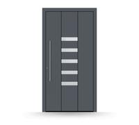 Portes d'entrée Schüco Belfort, gris anthracite structuré, 870 x 1900 mm, verrouillage Secure 3, configurez selon vos besoins