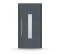 Portes d'entrée Schüco, modèle Beaune, gris anthracite structuré, 870 x 1900 mm, aluminium verrouillage Secure 3, à configurer sur mesure