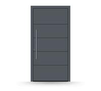 Portes d'entrée Schüco, modèle Cognac, gris anthracite structuré, 870 x 1900 mm, aluminium avec verrouillage Secure 3, configurez selon vos besoins