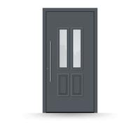 Portes d'entrée Schüco Sète, gris anthracite structuré, 870 x 1900 mm, verrouillage Secure 3, configurez selon vos besoins