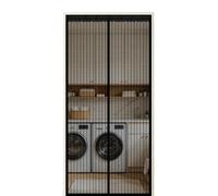 Portes Moustiquaires 185 x 220 cm Fermeture Aimantée Automatique Moustiquaire Porte Fenetre Magnétique avec Ruban Adhésif, Bâtons Magnétiques pour Couloirs, Portes, Patio, Noir