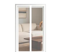 Portes Moustiquaires 230 x 250 cm Fermeture Aimantée Automatique Magnétique Moustiquaire Porte avec Ruban Adhésif, Bâtons Magnétiques pour Couloirs, Portes, Patio, Blanc