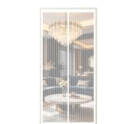 Portes Moustiquaires 230 x 250 cm Fermeture Aimantée Automatique Moustiquaire Magnetique Porte Fenetre avec Ruban Adhésif, Bâtons Magnétiques pour Couloirs, Portes, Patio, Blanc