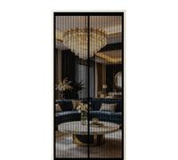 Portes Moustiquaires 230 x 250 cm Fermeture Aimantée Automatique Moustiquaire Magnetique Porte Fenetre avec Ruban Adhésif, Bâtons Magnétiques pour Couloirs, Portes, Patio, Noir