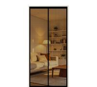 Portes Moustiquaires 40 x 220 cm Fermeture Aimantée Automatique Rideau Moustiquaire Magnétique avec Ruban Adhésif, Bâtons Magnétiques pour Couloirs, Portes, Patio, Noir