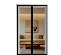Portes Moustiquaires 40 x 240 cm Fermeture Aimantée Automatique Moustiquaire sur Mesure Aimantée avec Ruban Adhésif, Bâtons Magnétiques pour Couloirs, Portes, Patio, Noir