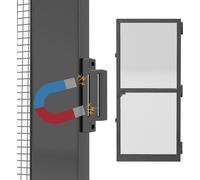 Portes moustiquaires FIVMEN avec cadre en aluminium et toile en fibre de verre, moustiquaire de protection contre les insectes, porte moustiquaire pour balcon, montage sans perçage, 120 x 240 cm, noir
