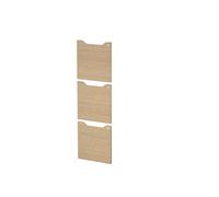 Portes serrure à clé pour casier de bureau individuel Flex'Office 3 cases - Chêne