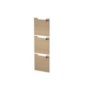 Portes serrure à code pour casier de bureau individuel Flex'Office 3 cases - Chêne